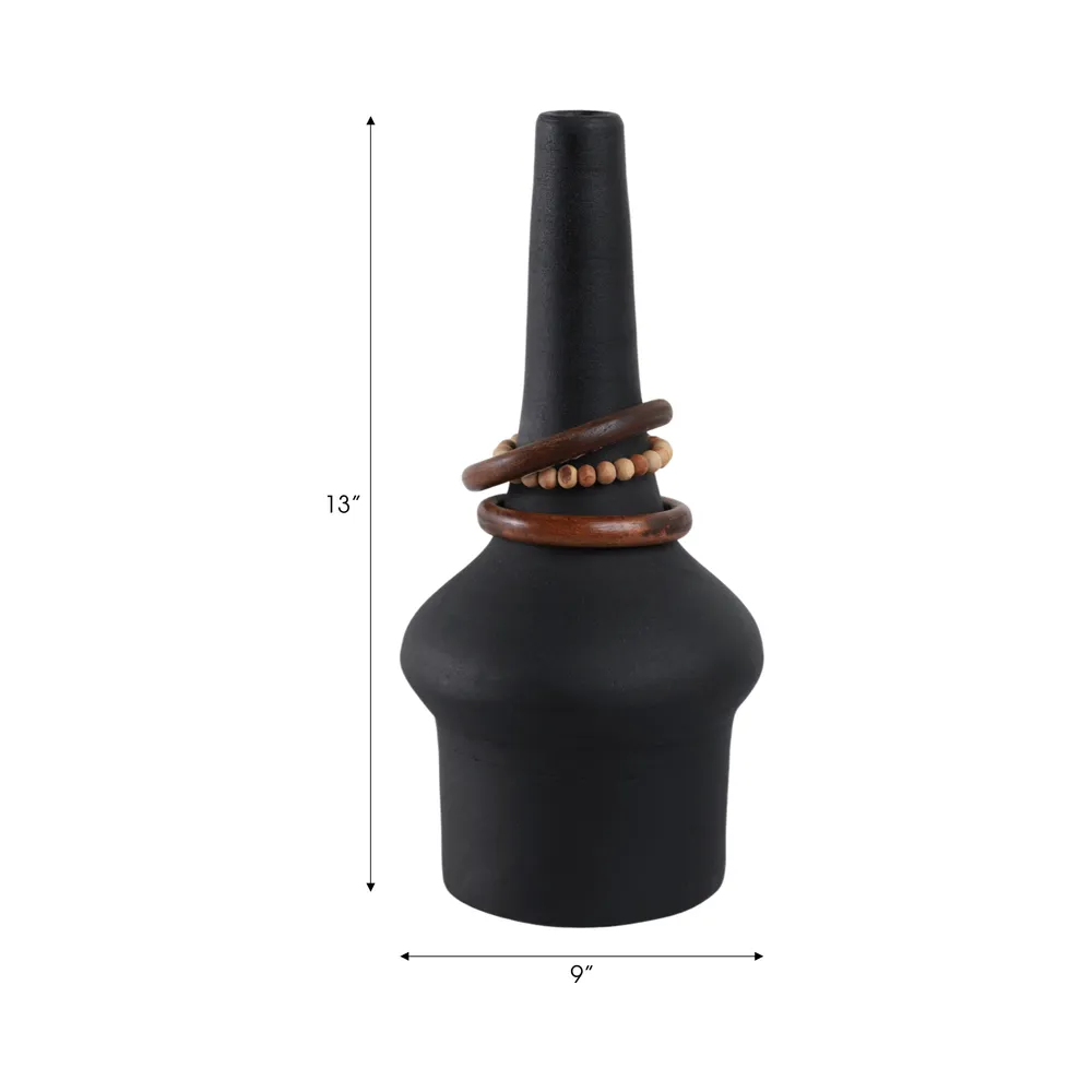 FARROWMILL BLACK VASE 18 (IN)