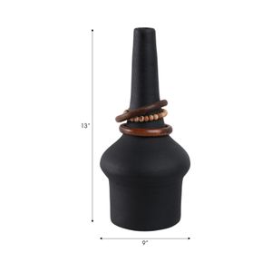 FARROWMILL BLACK VASE 18 (IN) 9