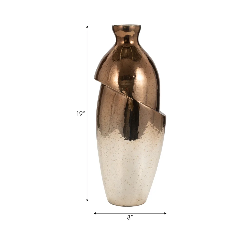 NASHCLIFF BRONZE GLASS VASE 19 (IN)