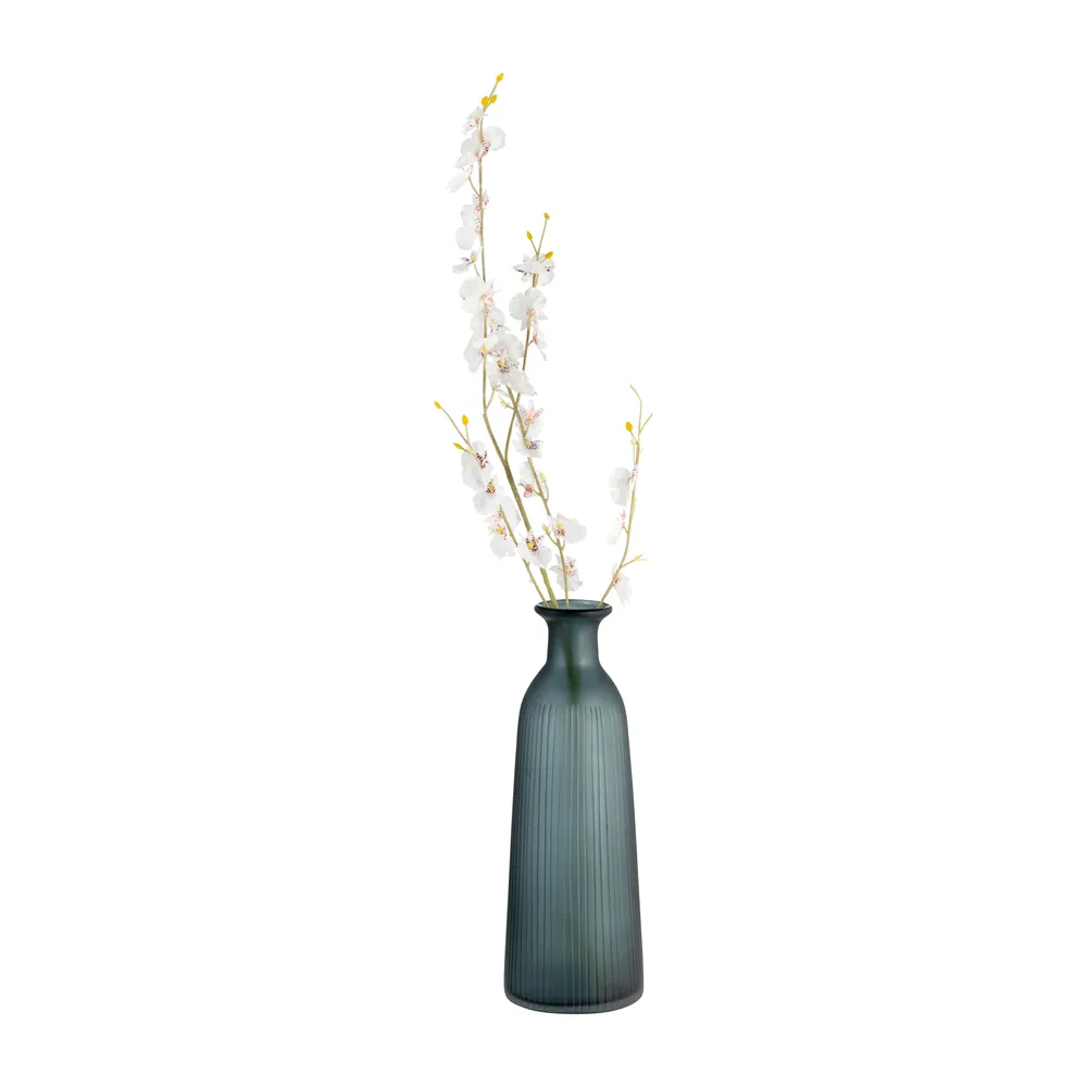 BRENTONFORD BLUE GLASS VASE 17 (IN)