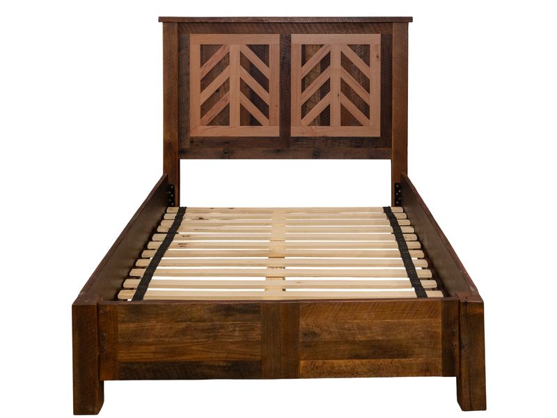 Colonial Barnwood Roanoke Bed with Rail System - Cal King 3