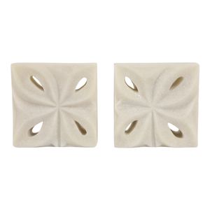 ROSEGATE SET OF 2 WHITE BOOKENDS 6 (IN) 1