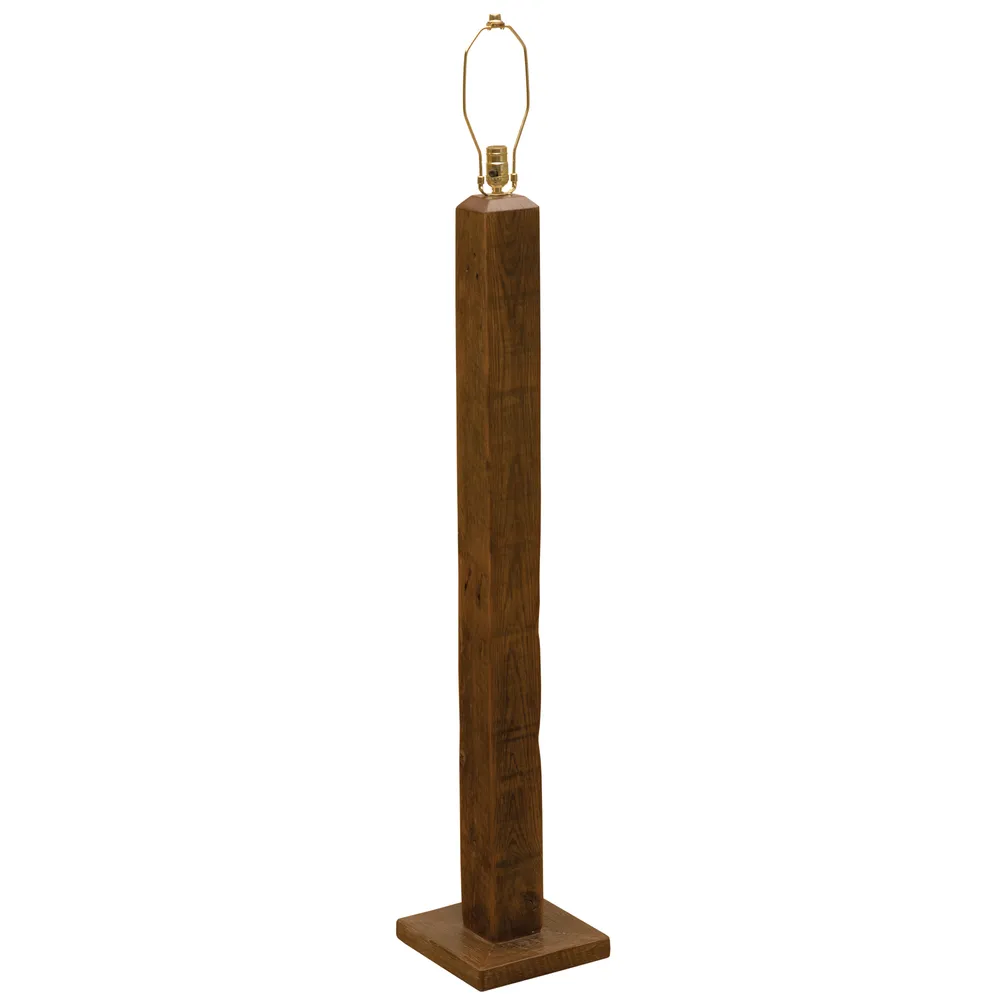 Barnwood Floor Lamp without Lamp Shade