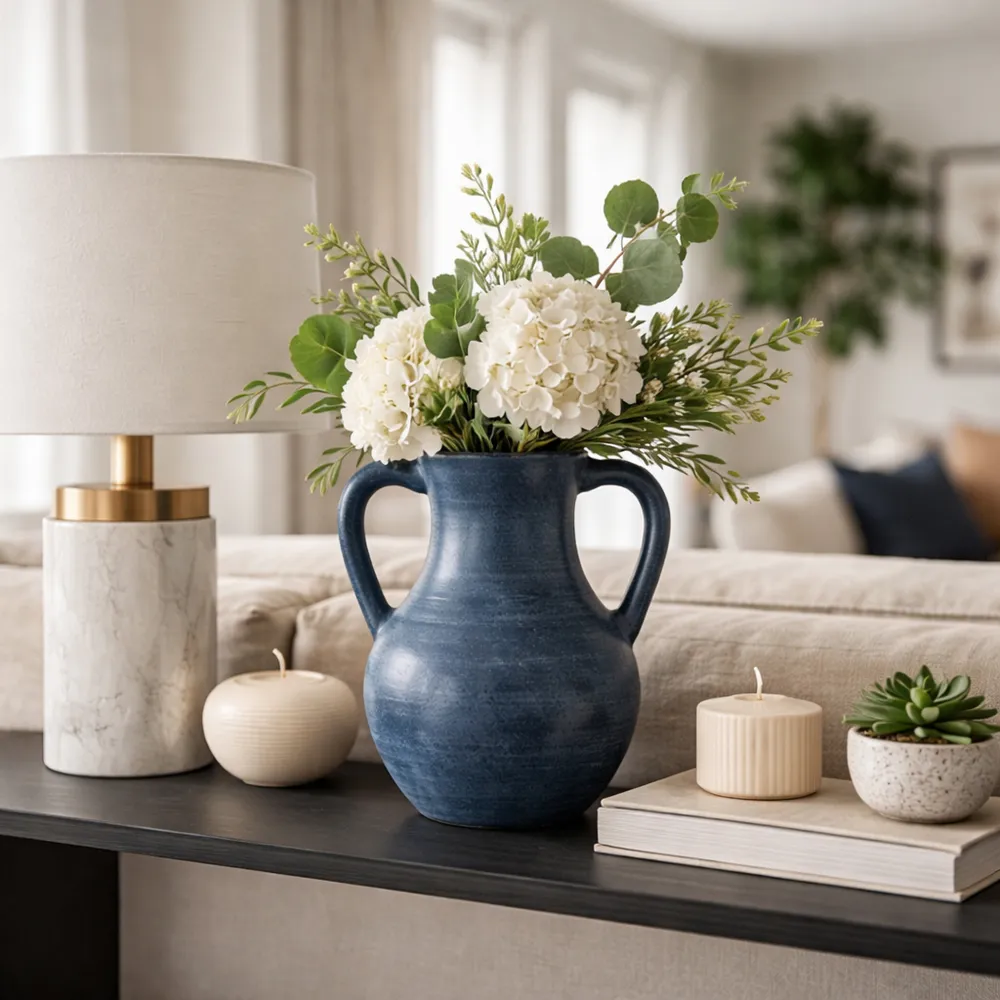 SHERMANCLIFF BLUE VASE 12 (IN)