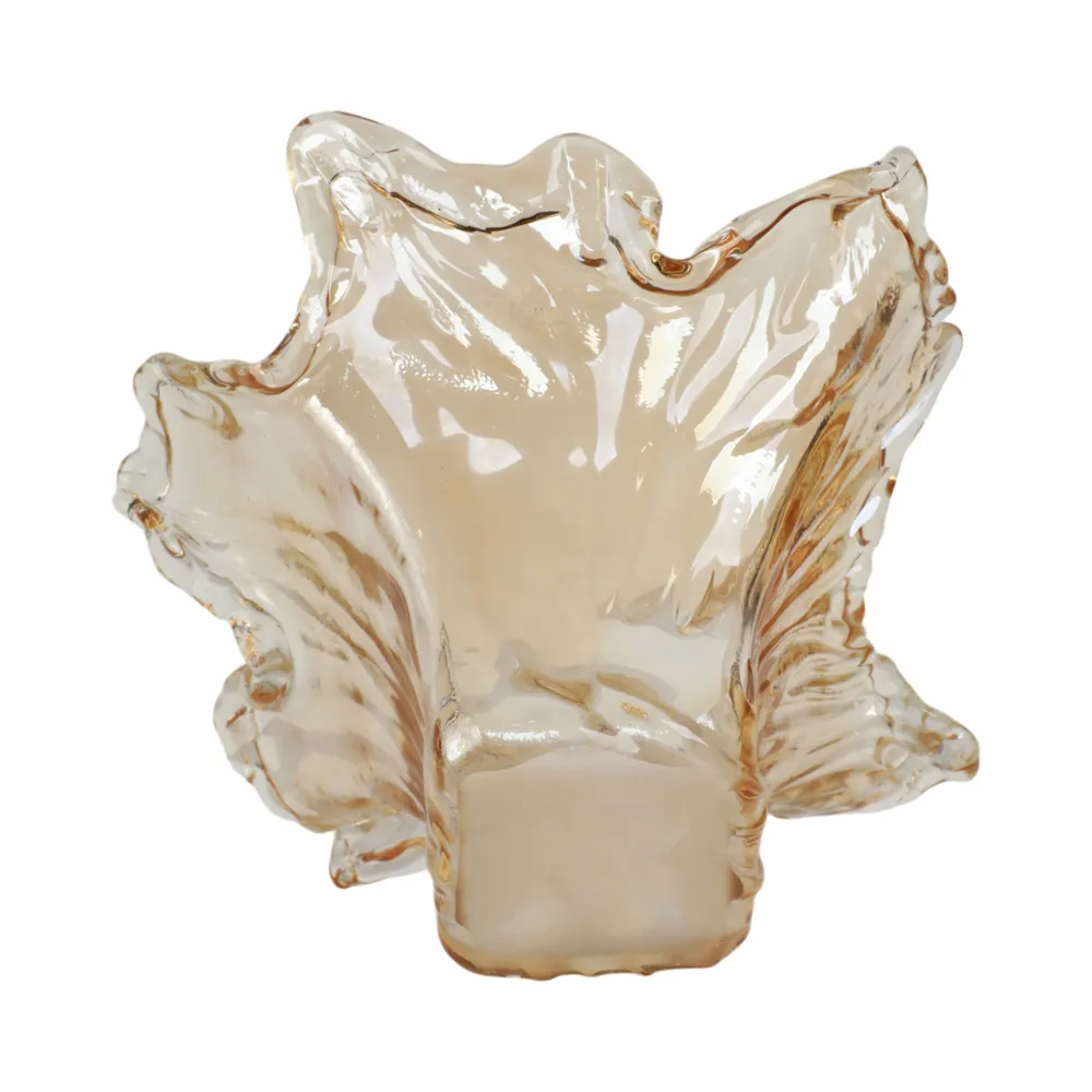 CLAYMORE BROWN GLASS VASE 8 (IN)