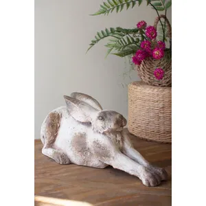 Faux Concrete Reclining Rabbit 4