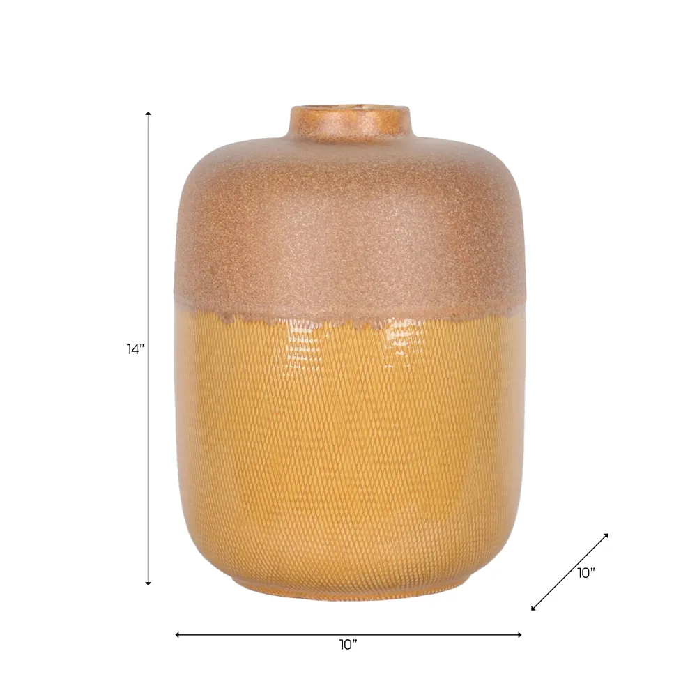 HERMONVALE YELLOW VASE 14 (IN)