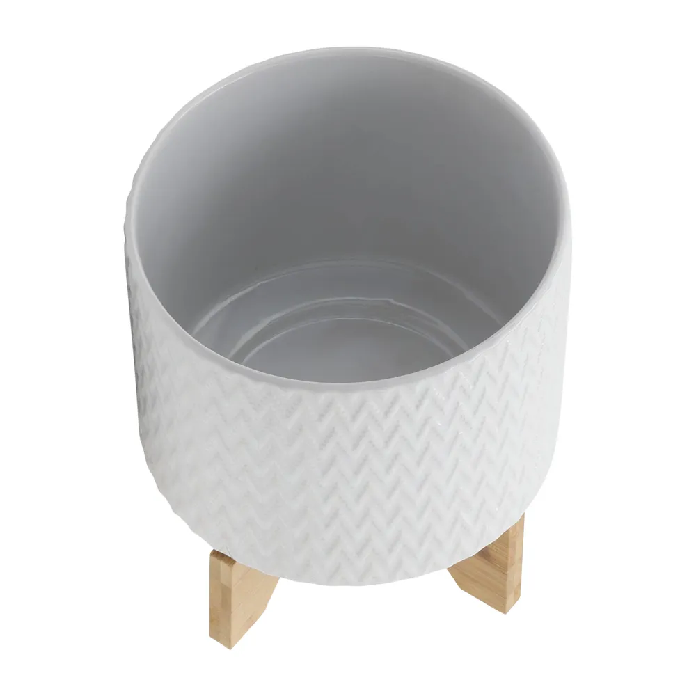 DOYLETON WHITE PLANTER 10 (IN)
