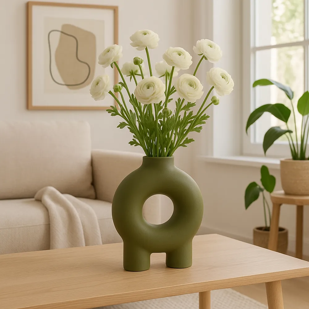 DOYLEBURN GREEN VASE 7 (IN)