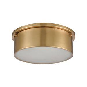 Simpson 14'' Wide 3-Light Flush Mount - Satin Brass 2