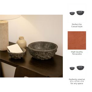 DAMIENPARK SET OF 2 BLACK BOWLS 5 (IN) 8