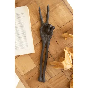 Cast Iron Skeleton Peace Sign 1