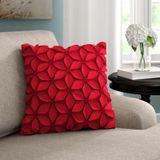Burroughs Appliqued Cotton Throw Pillow 1