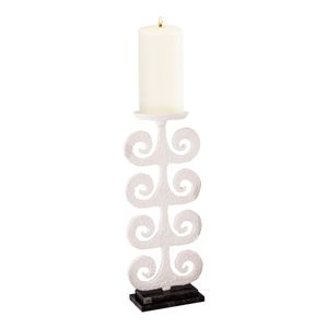 Curled Fern Candleholder - White 1
