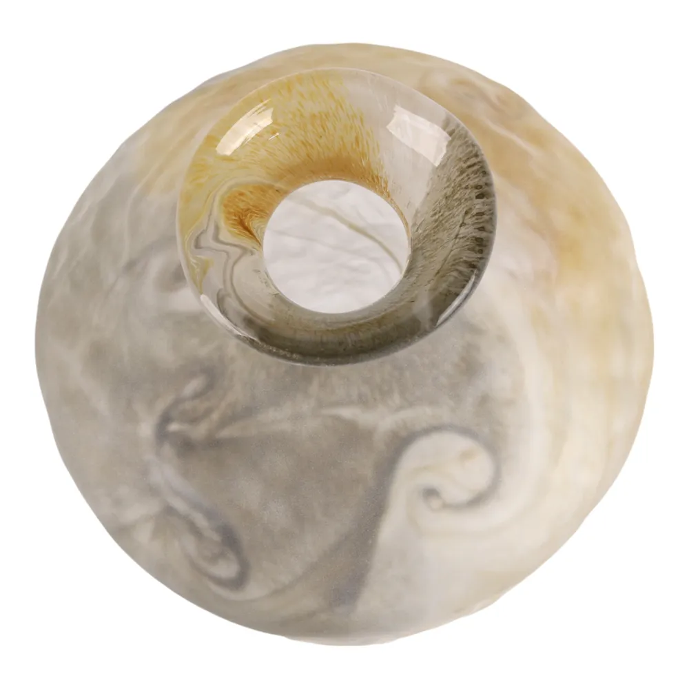 ROLANDCROSS IVORY GLASS VASE 15 (IN)
