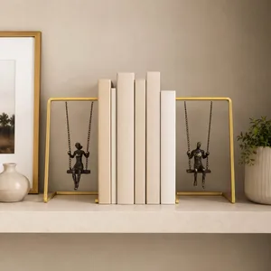 COVEFORD SET OF 2 GOLD BOOKENDS 10 (IN) 9