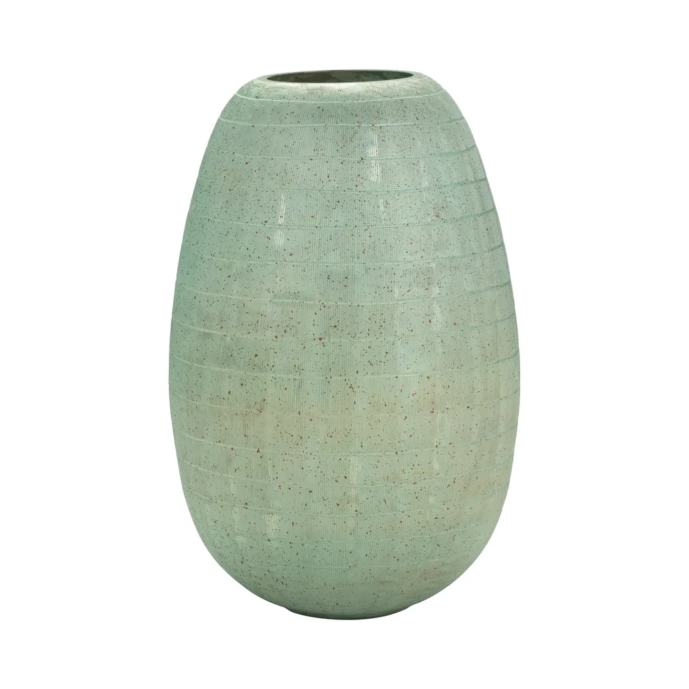 ZEBMORE BLUE GLASS VASE 14 (IN)