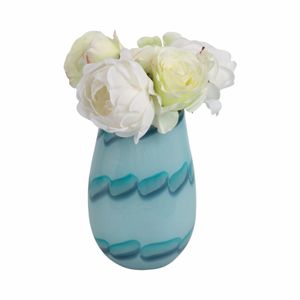 HELENARIDGE BLUE GLASS VASE 9 (IN) 3