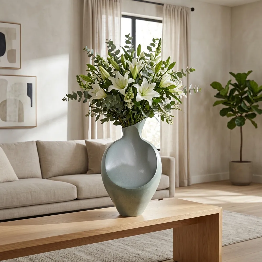 FINNHOLM GREEN VASE 25 (IN)