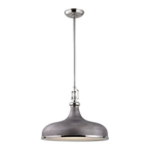 Rutherford 18'' Wide 1-Light Pendant - Weathered Zinc 1