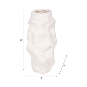 PEYTONTON WHITE VASE 11 (IN) 8