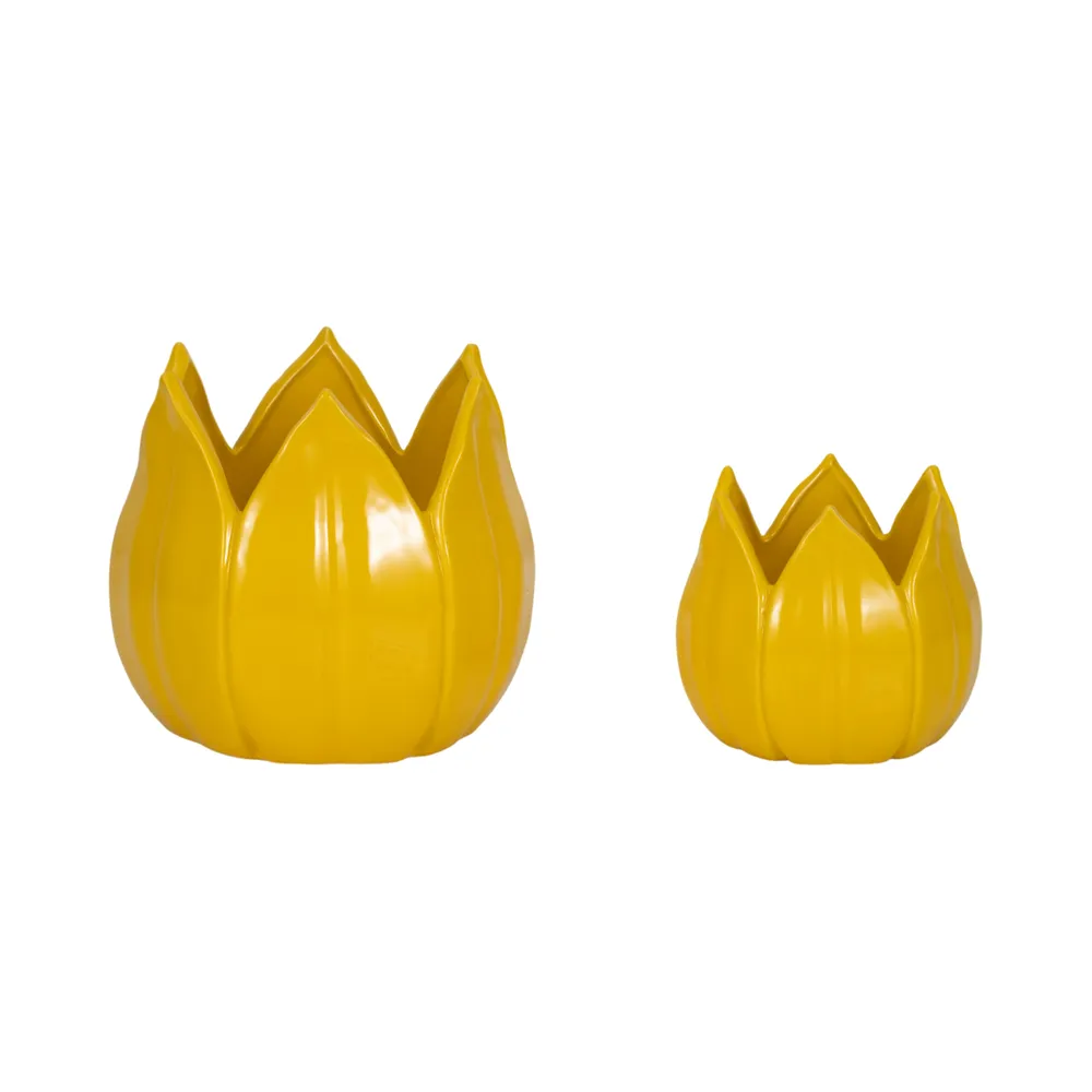 GENTRYWIND SET OF 2 YELLOW PLANTER 7 (IN)