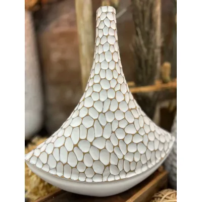 Ridged Bulb Vase 14in