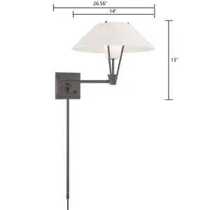 Cody 13'' High 1-Light Swingarm Sconce - Oil Rubbed Bronze 2