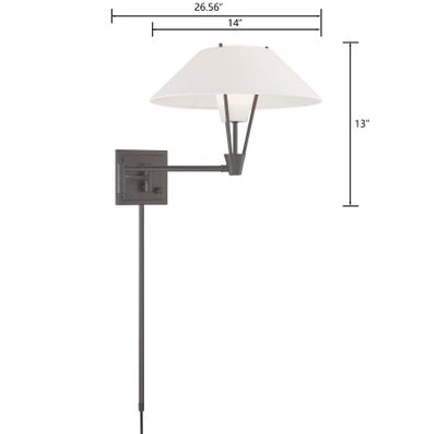 Cody 13″ High 1-Light Swingarm Sconce - Oil Rubbed Bronze