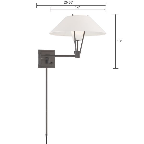 Cody 13'' High 1-Light Swingarm Sconce - Oil Rubbed Bronze