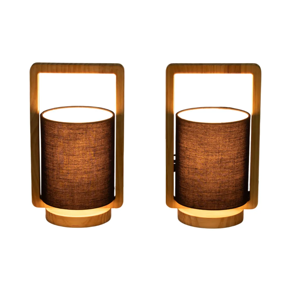 RHEA SET OF 2 BROWN LAMPS 11 (IN)