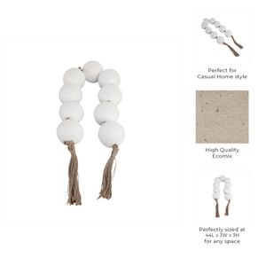 HAWLEYHAVEN WHITE BEAD 4 (IN) 8