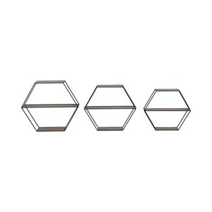 KEATONWOOD SET OF 3 BLACK WALL SHELF 22 (IN) 1