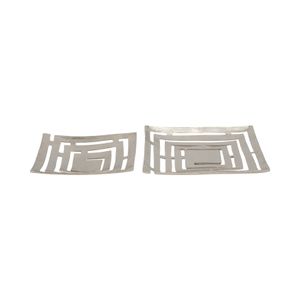 GRAHAMHAVEN SET OF 2 SILVER METAL 3 (IN) 4