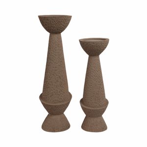 VALECLIFF SET OF 2 TAN CANDLE HOLDER 20 (IN) 1