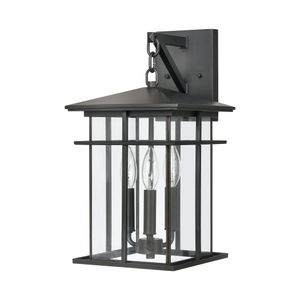 Oak Park 17'' High 3-Light Outdoor Sconce - Matte Black 2
