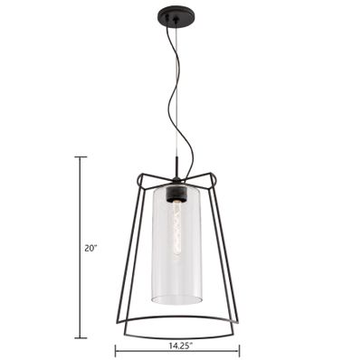 Cere 14.25″ Wide 1-Light Pendant - Matte Black
