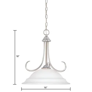 Bella 16'' Wide 1-Light Pendant - Brushed Nickel 2