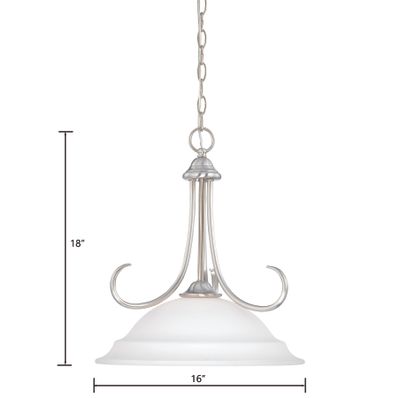 Bella 16'' Wide 1-Light Pendant - Brushed Nickel