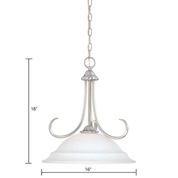 Bella 16'' Wide 1-Light Pendant - Brushed Nickel