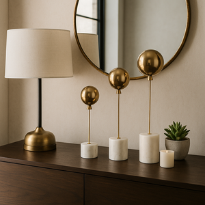 RAFESTONE SET OF 3 GOLD DECOR 18 (IN) 11