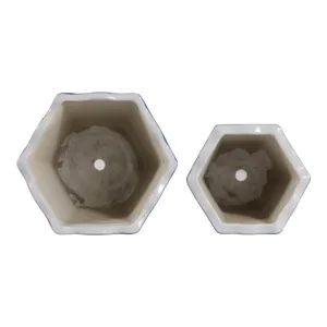 ENOCHFIELD SET OF 2 BLUE PLANTER 7 (IN) 8
