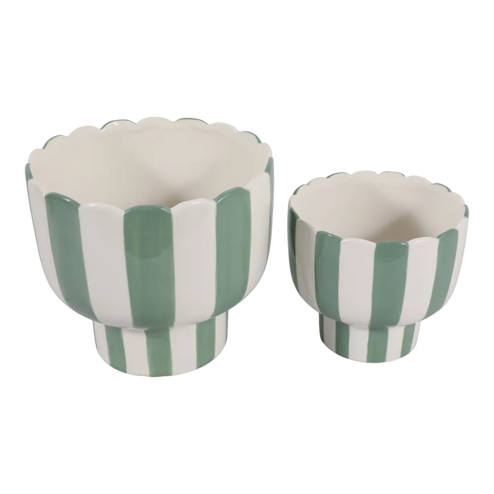 HARDYGROVE SET OF 2 GREEN PLANTER 7 (IN)