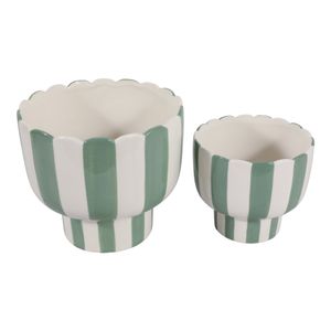 HARDYGROVE SET OF 2 GREEN PLANTER 7 (IN) 4