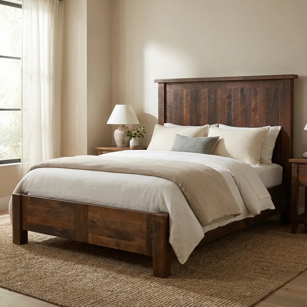 Barnwood Traditional Bed with Rail System - Single