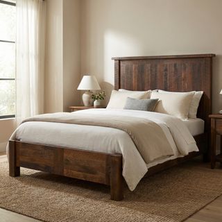 Barnwood Traditional Bed with Rail System - Cal King
