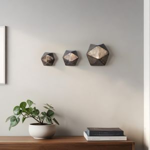 GASTONWELL SET OF 3 BRONZE WALL SCULPTURES 8 (IN) 2
