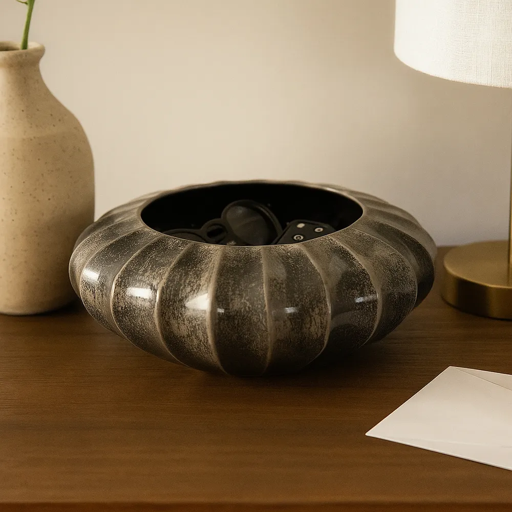 DORSETWOOD BLACK BOWL 7 (IN)