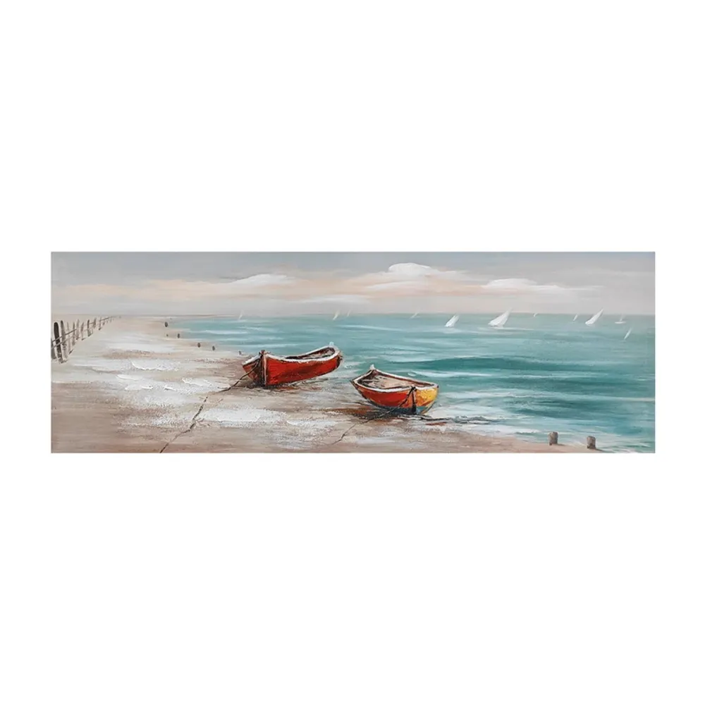 35-1/2" BEACH SCENE CANVAS PAINTING