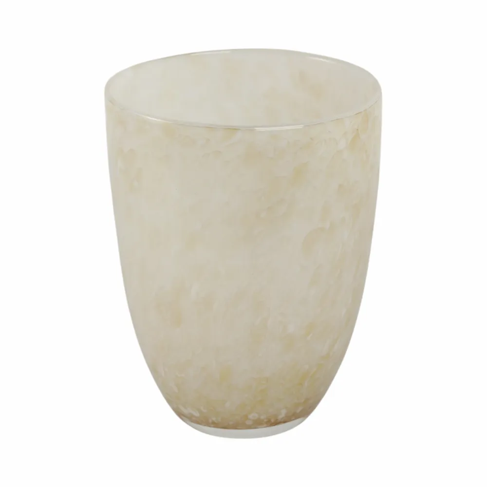 GORTONMOOR IVORY GLASS VASE 9 (IN)